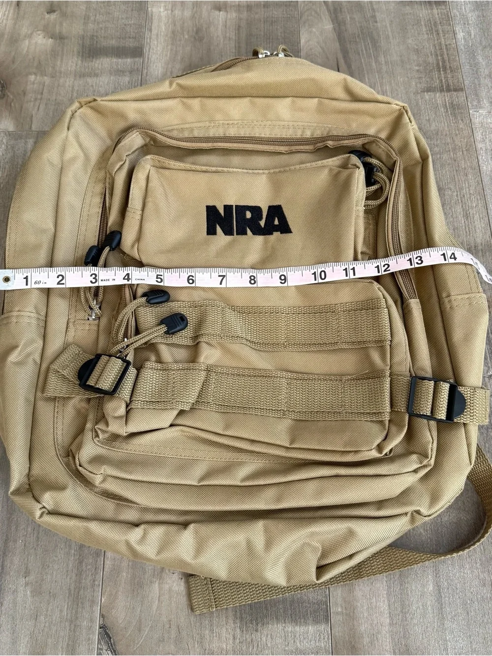 New NRA Backpack Desert Khaki Tan Tactical Travel Lightweight‎ Adjustable